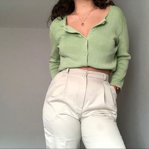 Mint green 🍀☘️🌿 ribbed buttoned cardigan